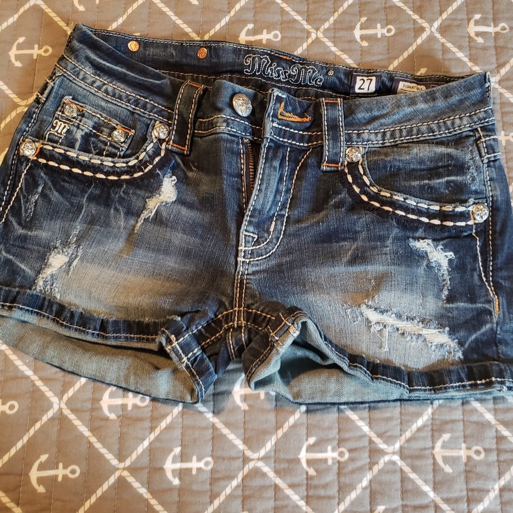 Miss Me Low Rise Denim Shorts